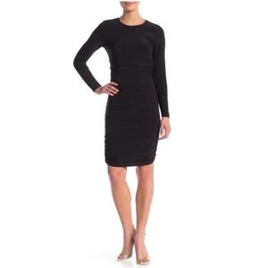 Spense Ruched Side Long Sleeve Dress